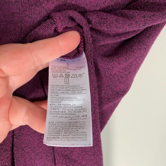 Old Navy Winter Wine Purple Long Sleeve Shirt - Picture 5 of 6